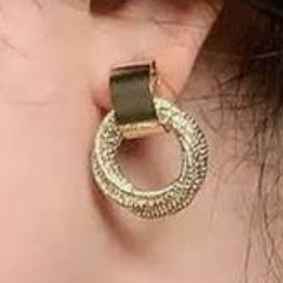 Gold Multi Circle Earrings - Picture 2 of 2